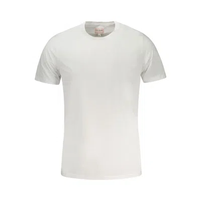 Guess Jeans White Cotton T-shirt In Animal Print
