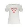 Guess Jeans White Cotton Tops & T-shirt In Neutral
