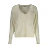 Guess Jeans White Polyester Sweater In Neutral