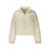 Guess Jeans White Polyester Women Jacket In Nude