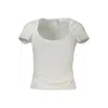 Guess Jeans White Spandex Tops & T-shirt In White