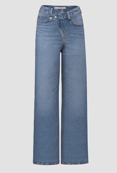 Guess Jeans Wide Leg Woman Blue