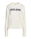 Guess Jeans Woman Sweater Pastel Yellow Size L Cotton