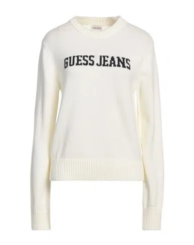 Guess Jeans Woman Sweater Pastel Yellow Size L Cotton