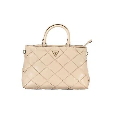 Pre-owned Guess Jeans Women's Backpack Bag With Multiple Compartments And Logo Detailing I In Pink