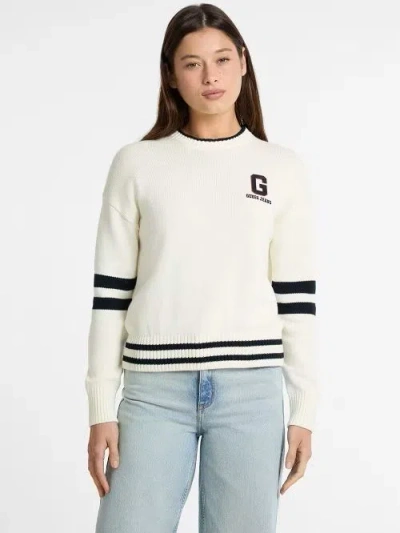 Guess Jeans Women's Knitwear  W5gr01 Z3hm1 G293 In White