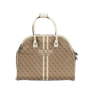Pre-owned Guess Jeans Women's Polyethylene Travel Handbag In Beige