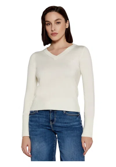 Guess Jeans Women's Sweater  Regular Fit In White