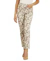 Guess Jeans Womens Partytime Tan Denim Floral Stretch Straight Leg Fts1069 In Neutral