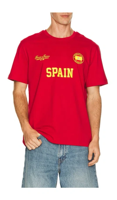 Guess Jeans World Cup Tee In Red