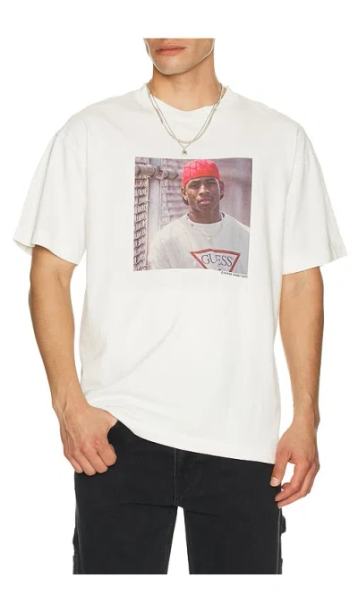 Guess Jeans X Allen Iverson Tee In White