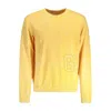 Guess Jeans Yellow Cotton Men Sweater In Yellow