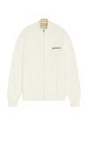 Guess Jeans Zipped Sweater In Cream