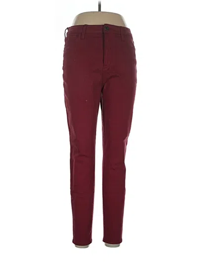 Pre-owned Guess Jeggings In Burgundy