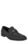 Guess Jendo Penny Loafer In Black Saffiano