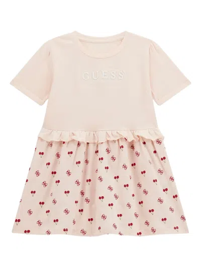 Guess Kids' Jersey Dress In 粉色
