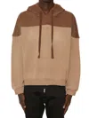 Guess Felpa In Cotone Con Cappuccio In Brown