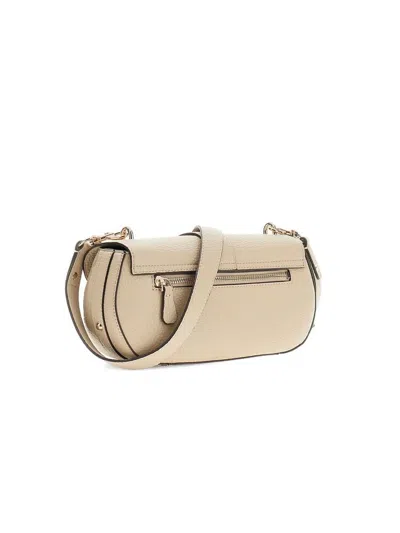 Guess Jessa Flap Crossbody Bag In Beige