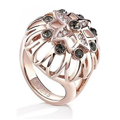 Guess Jewels Mod. Flower Ring - Size: 52 ***special Price*** Gwwt1 In Pink