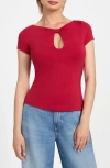 Guess Joey Cutout Top In Red