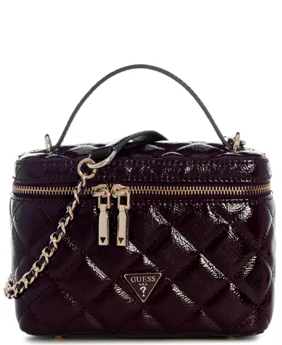 Guess Juliet Canister Mini Crossbody Handbag In Burgundy