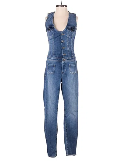 Pre-owned Guess Jumpsuit In Blue