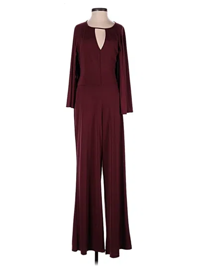 Pre-owned Guess Jumpsuit In Burgundy