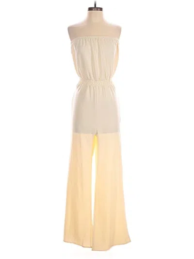 Pre-owned Guess Jumpsuit In White