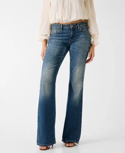 Guess Juniors' Low Rise Boot Cut Jeans In Blue