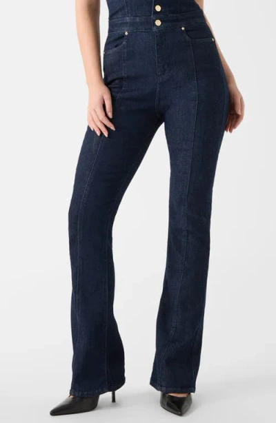 Guess Kacie Halter Stretch Denim Jumpsuit In Blue