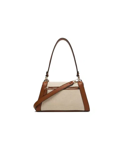 Guess Karnilla Flap Shoulder Bag In Beige