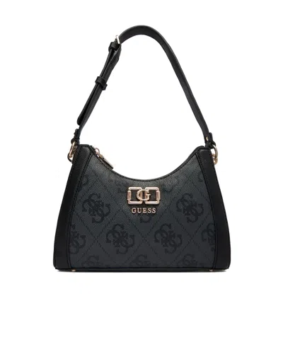 Guess Karnilla Logo Shoulder Bag In Black