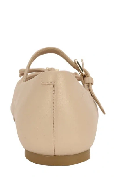 Guess Kayra Mary Jane Flat In Light Natural Beige