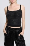 Guess Khloe Rhinestone Sweater Tank In Jet Black