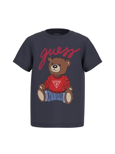 Guess Kids Teddy Bear T-shirt In Blue