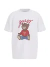 Guess Kids Teddy Bear Logo T-shirt In White