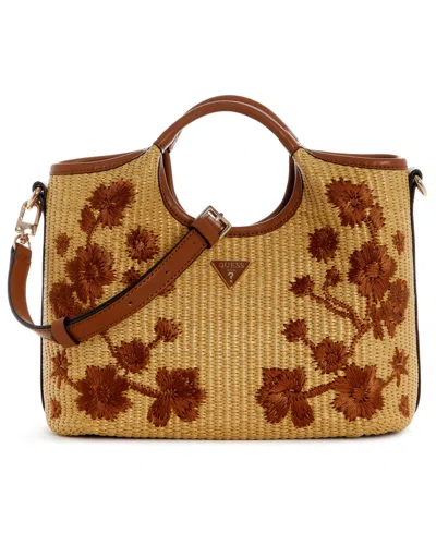 Guess Kirsten Mini Satchel Bag In Brown