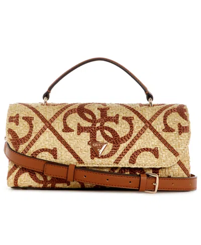 Guess Kirsten Top Handle Flap In Brown