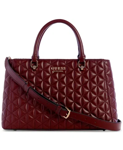 Guess Kori Large Girlfriend Satchel In Beige