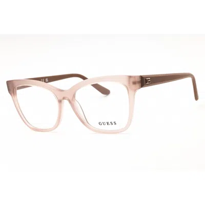 Guess Ladies Beige Cat Eye Eyeglass Frames Gu50262 In Neutral