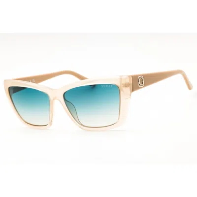 Guess Ladies Beige Cat Eye Sunglasses Gu00098 In Neutral