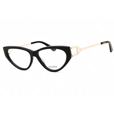 Guess Ladies Black Cat Eye Eyeglass Frames Gu2911 In Transparent