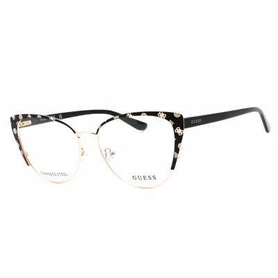 Guess Ladies Black Cat Eye Eyeglass Frames Gu50121 In Brown