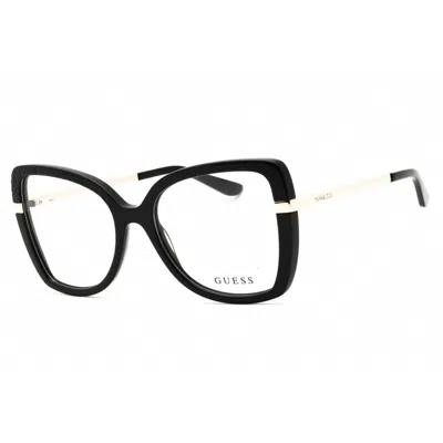 Guess Ladies Black Oversized Eyeglass Frames Gu50245 In Multi