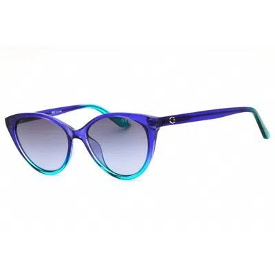 Guess Ladies Blue Cat Eye Sunglasses Gu8291
