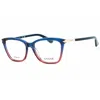 Guess Ladies Blue Rectangular Eyeglass Frames Gu2880 In Multi