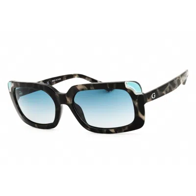 Guess Ladies Blue Rectangular Sunglasses Gu7841