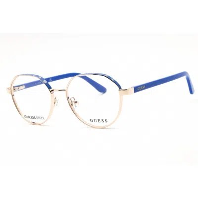 Guess Ladies Blue Round Eyeglass Frames Gu50124