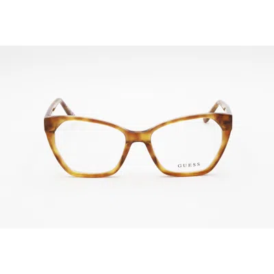 Guess Ladies Brown Cat Eye Eyeglass Frames Gu50158 In ["white"]