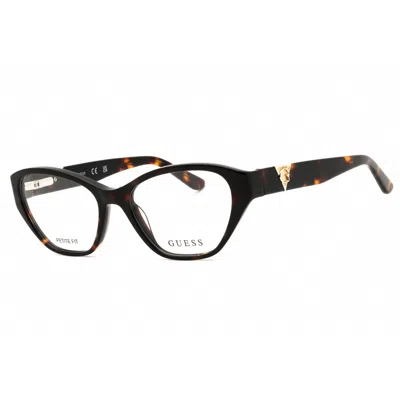Guess Ladies Brown Cat Eye Eyeglass Frames Gu50162